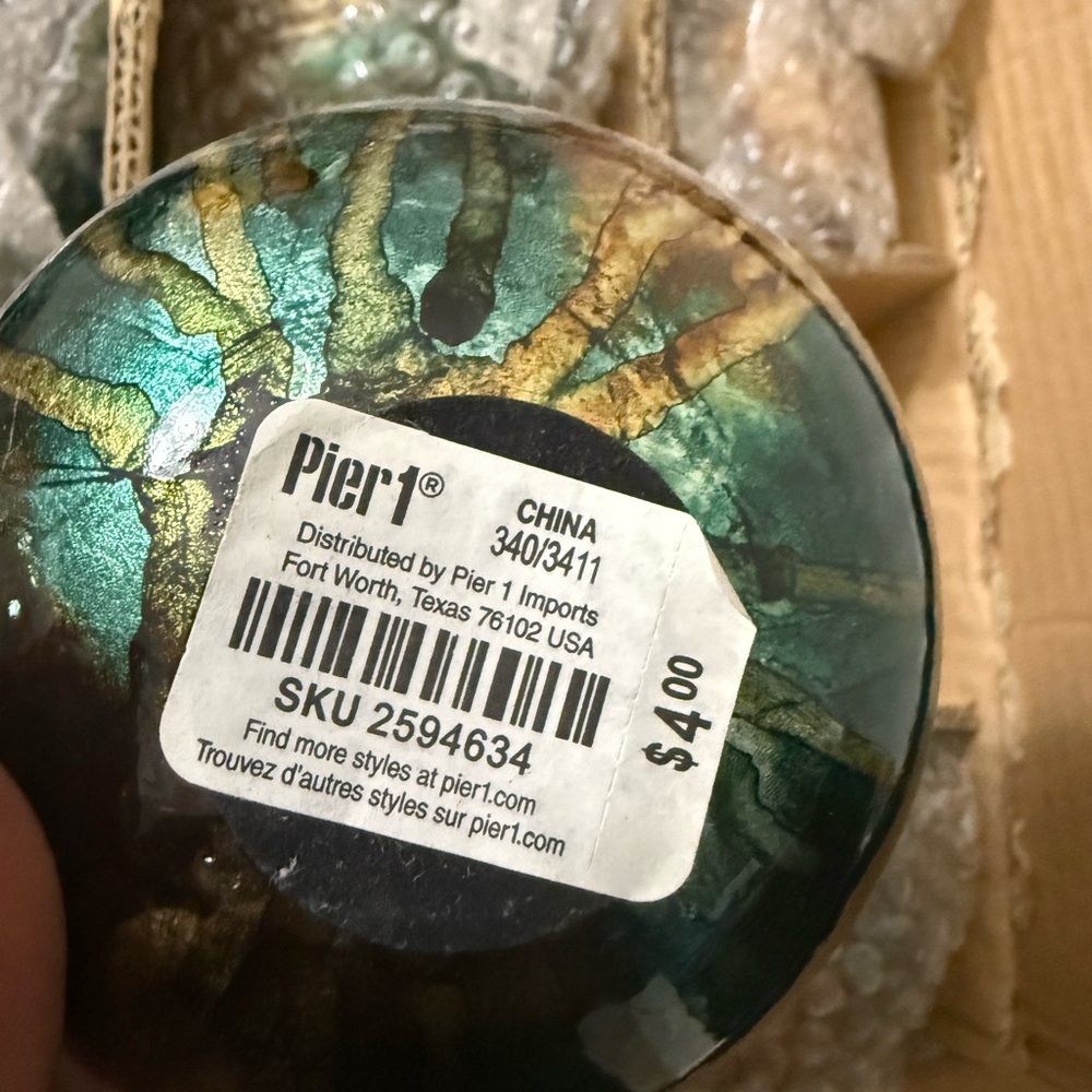 Pier 1 Multicolor Ceramic Sphere - Picture 2 of 4